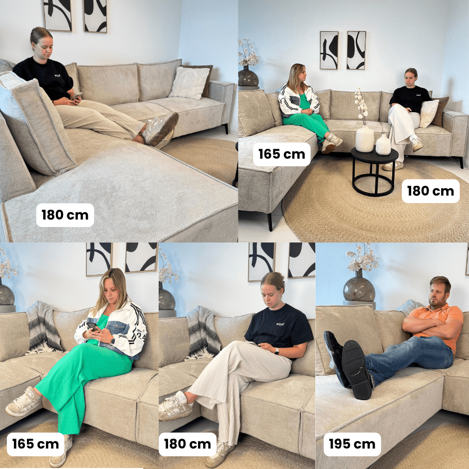Sofas - Corner sofa with chaise longue beige chenille Yara - left - Dimehouse