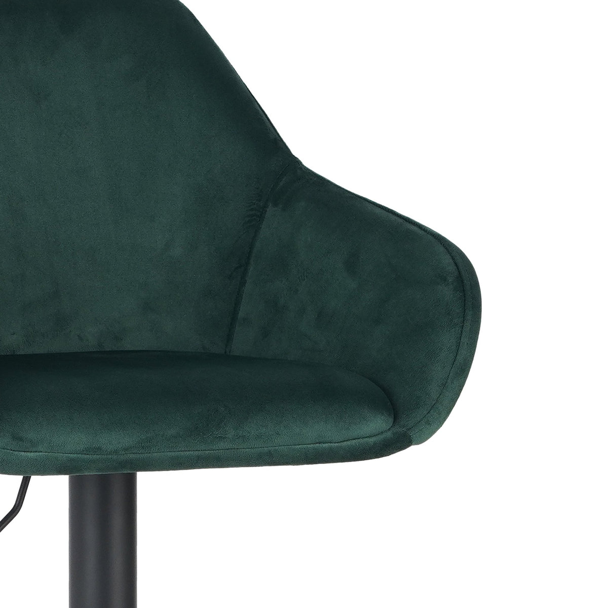 Bar Stools - Venom Bar Stool Green Velvet - Adjustable Swivel Bar Chair with Armrest - Dimehouse