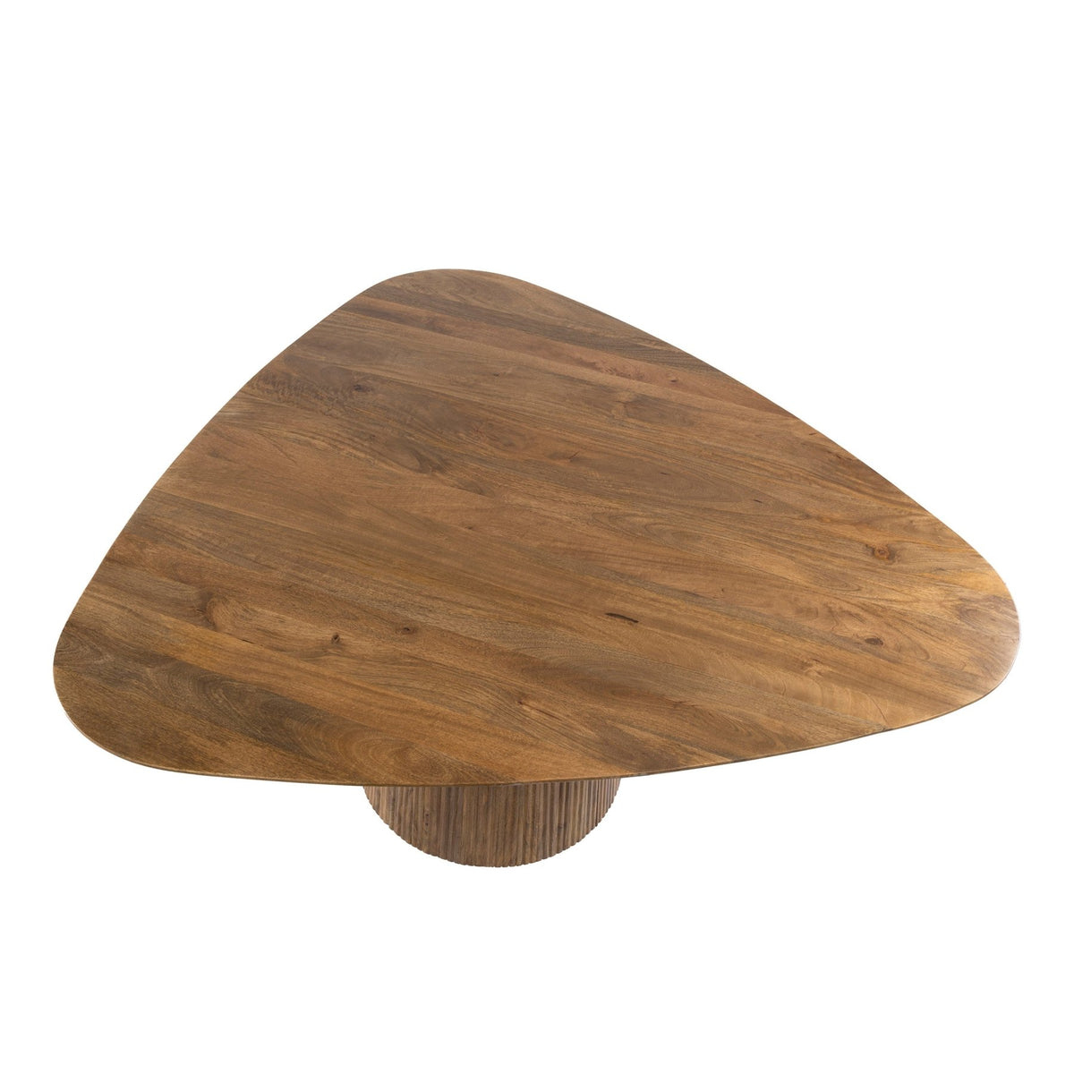 Dining table - Dining table triangular sand color Mango wood Sue 150cm - Dimehouse
