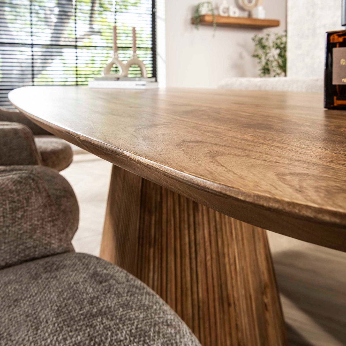 Dining tables - Dining table Sue 215 cm Mango wood Sand - Dimehouse
