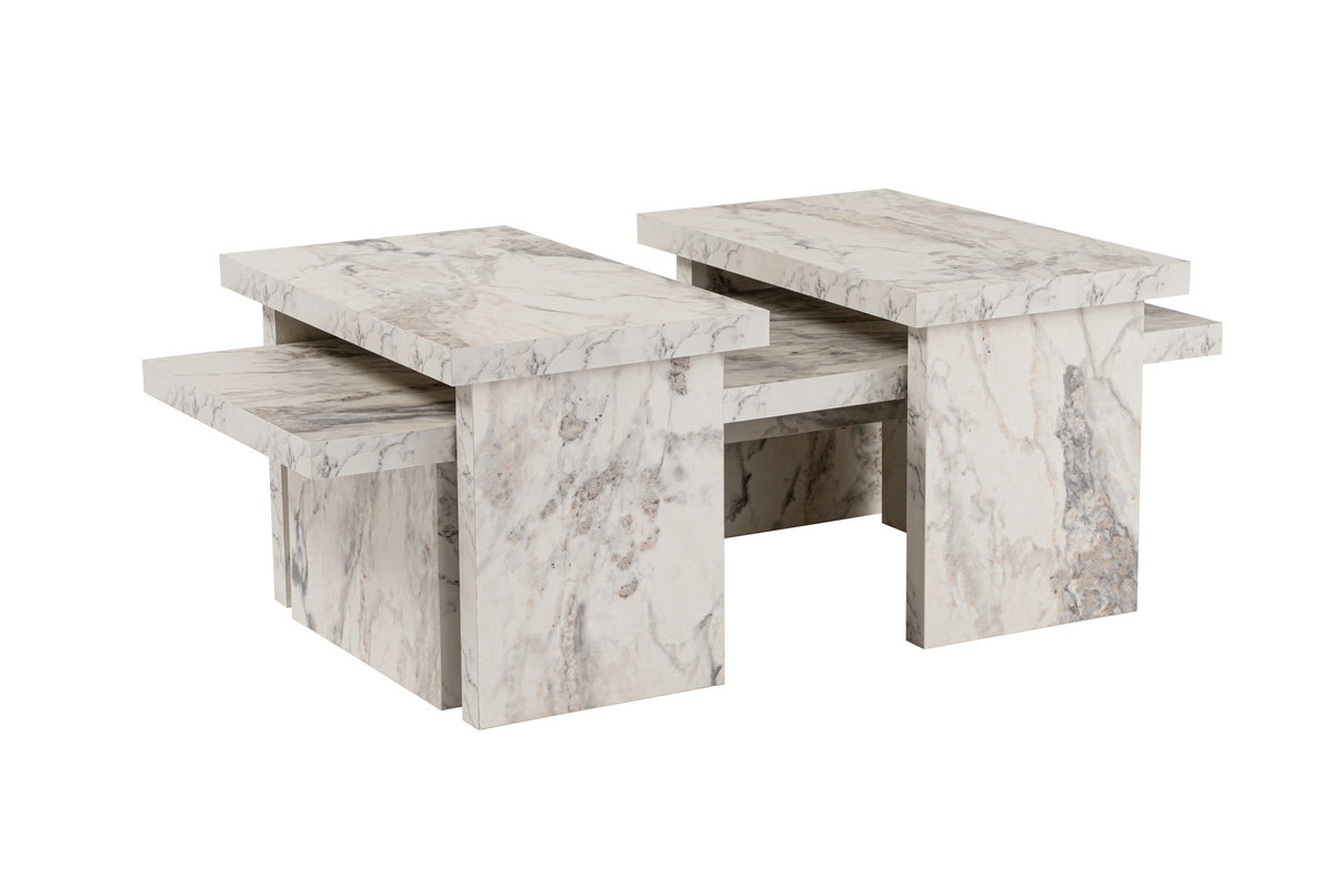 Coffee tables - Coffee table Marble look Melamine Rebellion - Dimehouse
