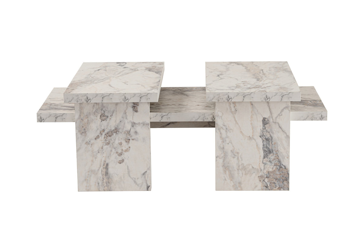 Coffee tables - Coffee table Marble look Melamine Rebellion - Dimehouse