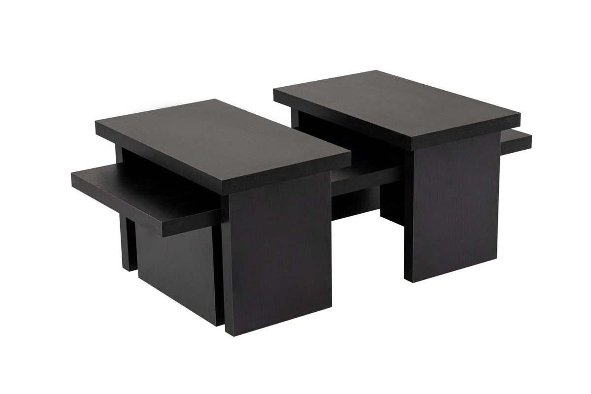 Coffee tables - Coffee table Black Melamine Rebellion - Dimehouse