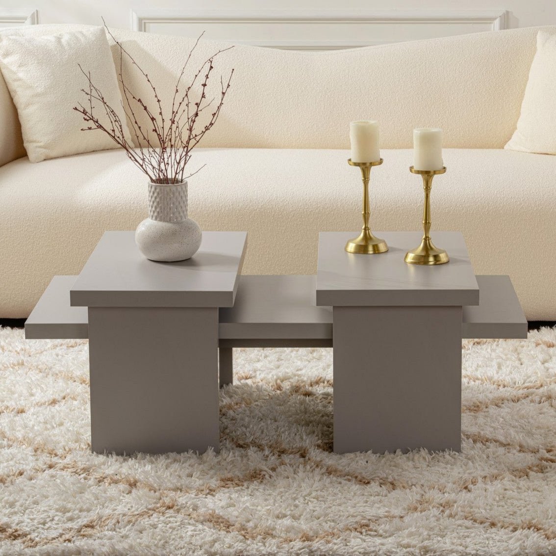Coffee tables - Coffee table Gray Melamine Rebellion - Dimehouse