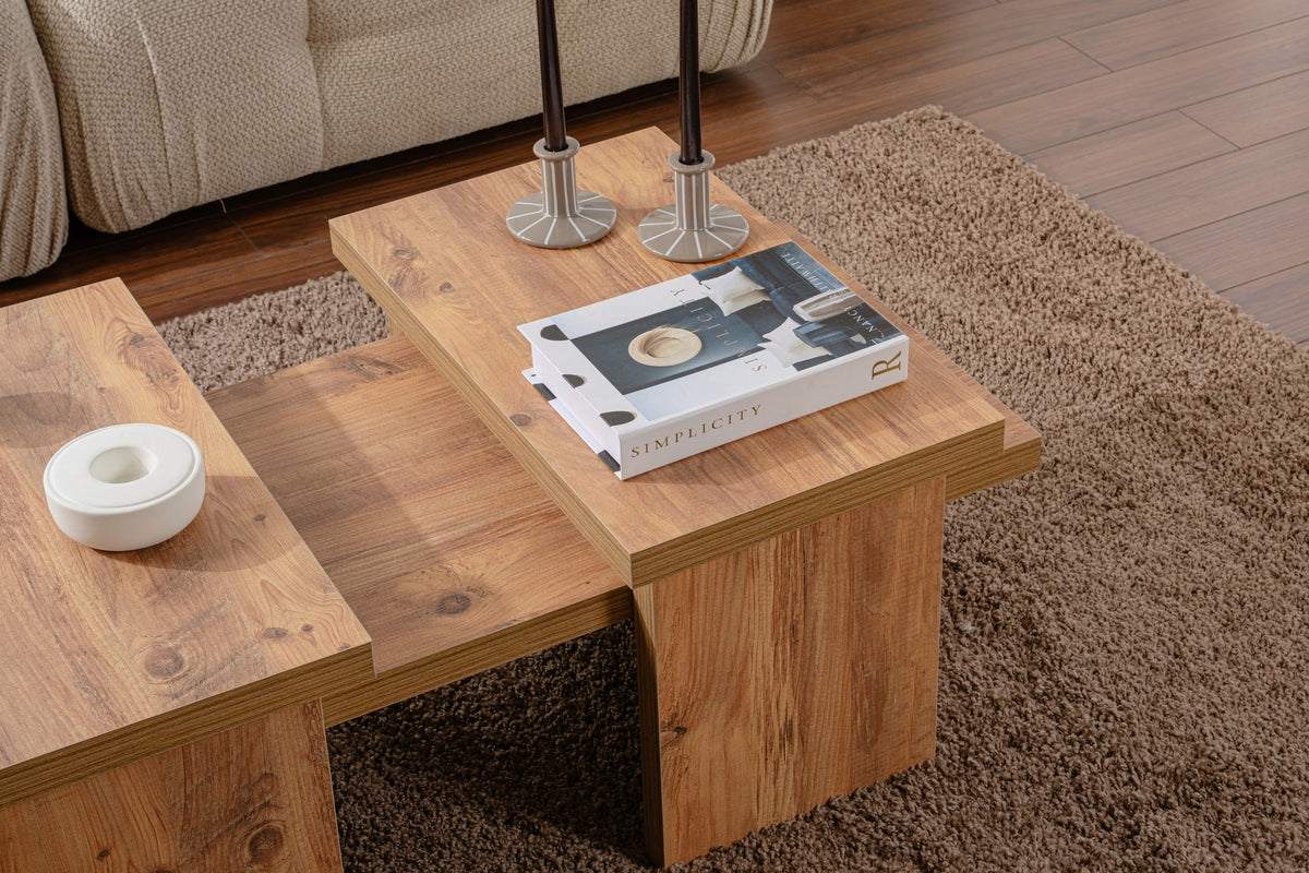 Coffee tables - Coffee table Natural Pine Look Melamine Rebellion - Dimehouse