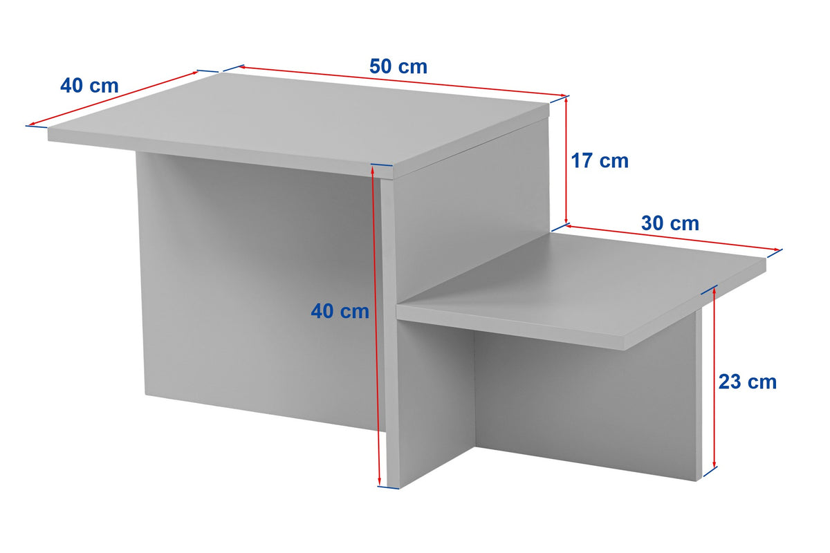 Coffee tables - Coffee table travertine melamine Eterna 80 x 40 cm - Dimehouse