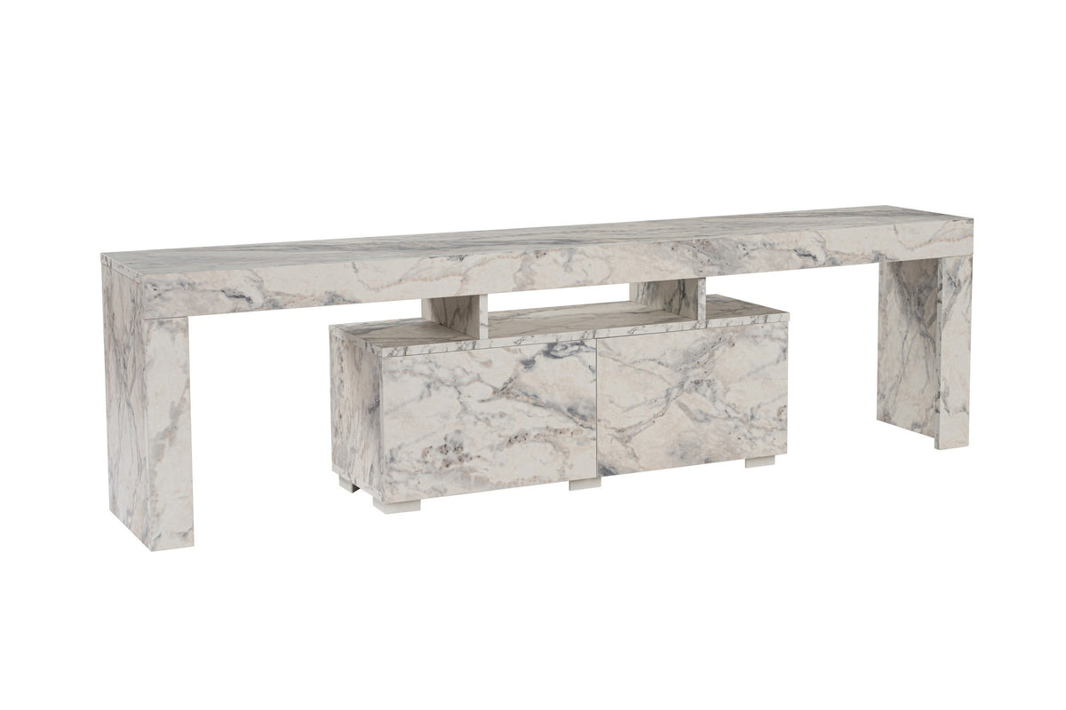 TV Furniture - TV Furniture Marble Melamine Vertex 50x180x31.3 cm - Dimehouse