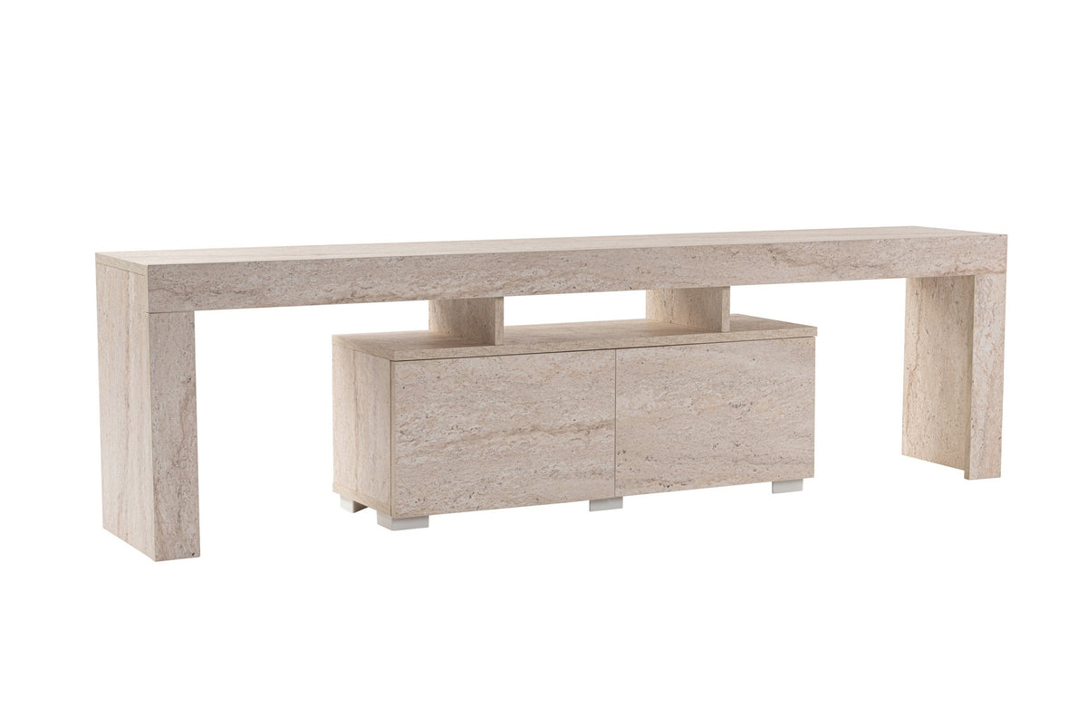 TV Furniture - TV Furniture Beige Melamine Vertex 50x180x31.3 cm - Dimehouse