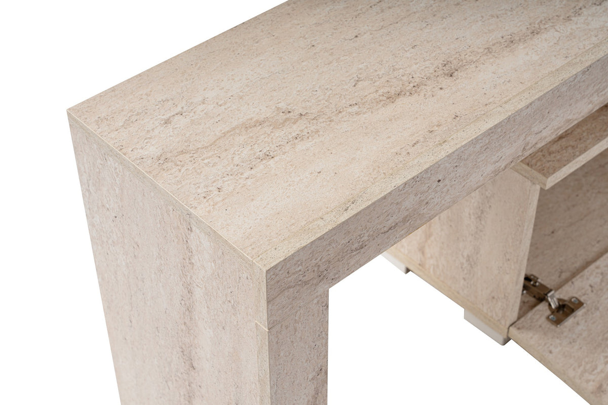 TV Furniture - TV Furniture Beige Melamine Vertex 50x180x31.3 cm - Dimehouse