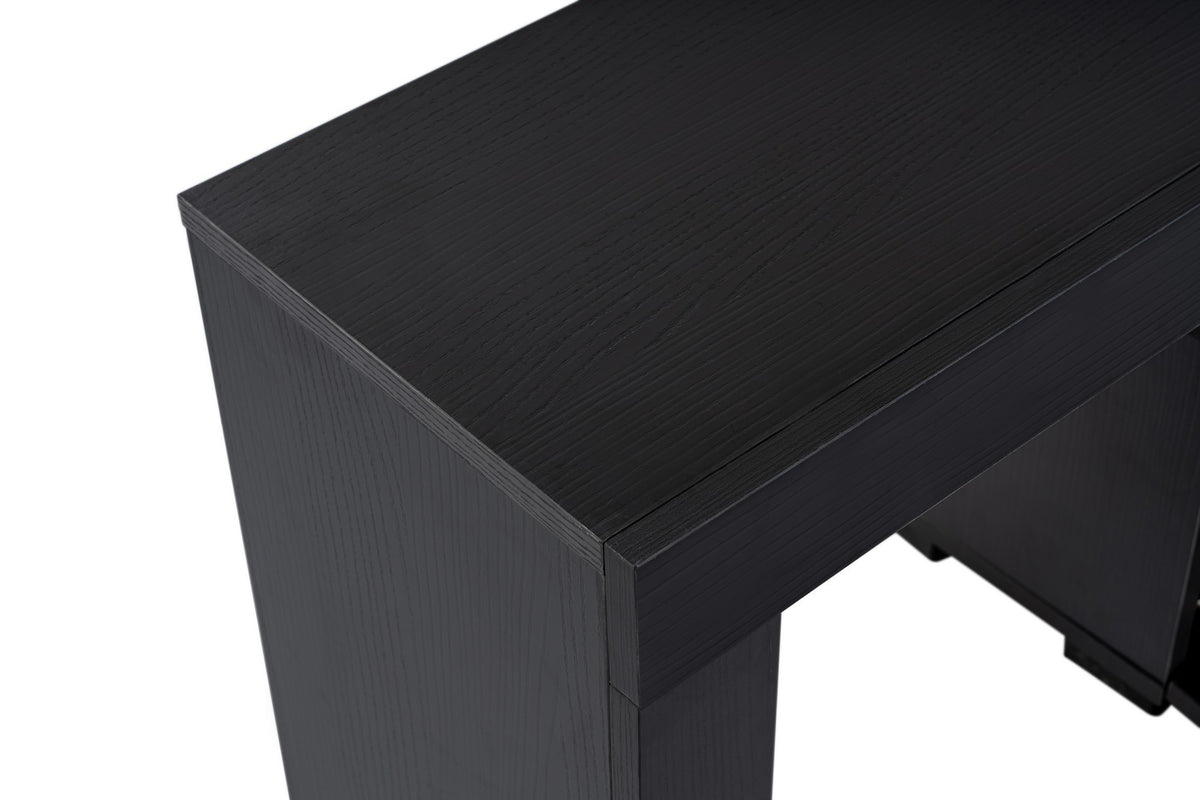 TV Furniture - TV Furniture Black Melamine Vertex 50x180x31.3 cm - Dimehouse
