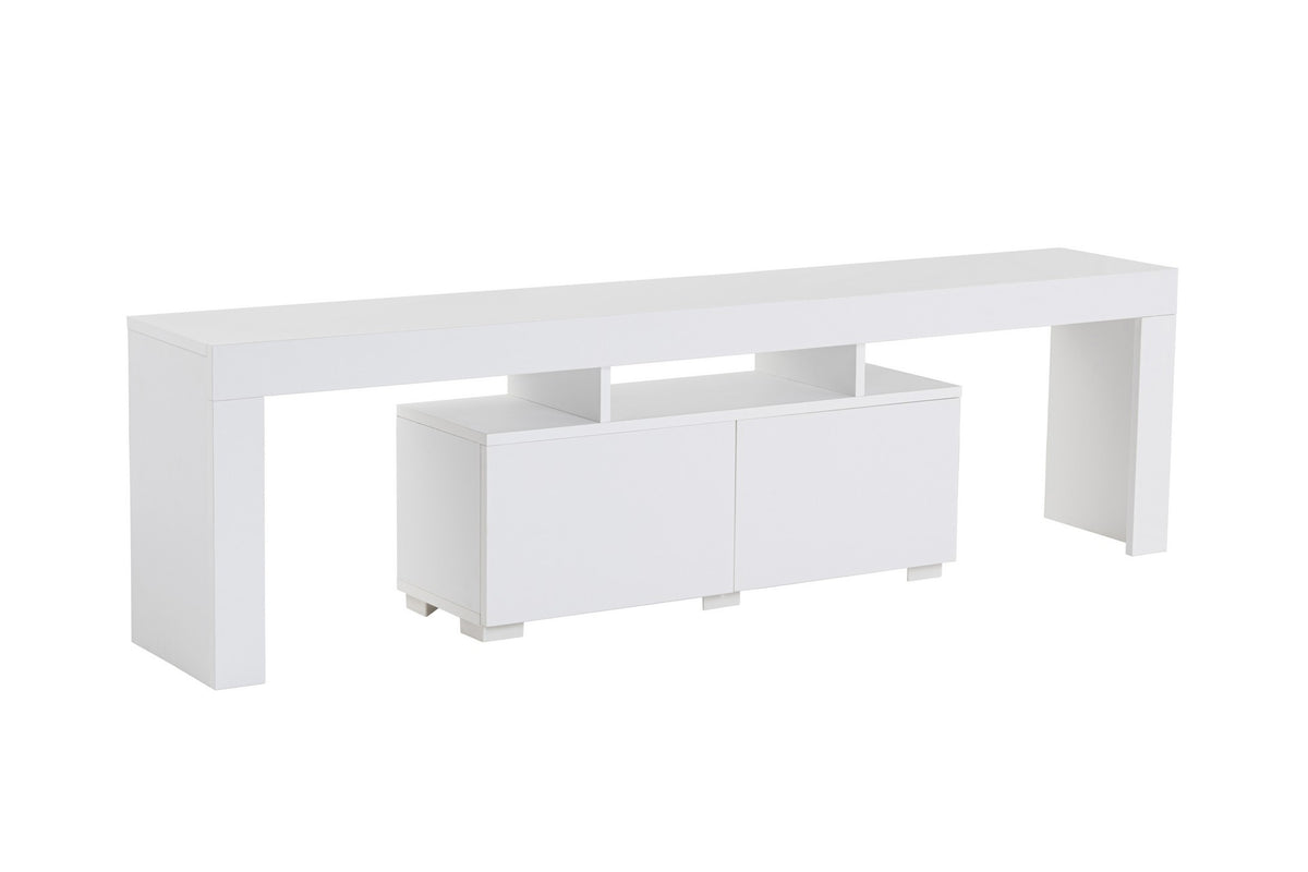 TV Furniture - TV Furniture White Melamine Vertex 50x180x31.3 cm - Dimehouse