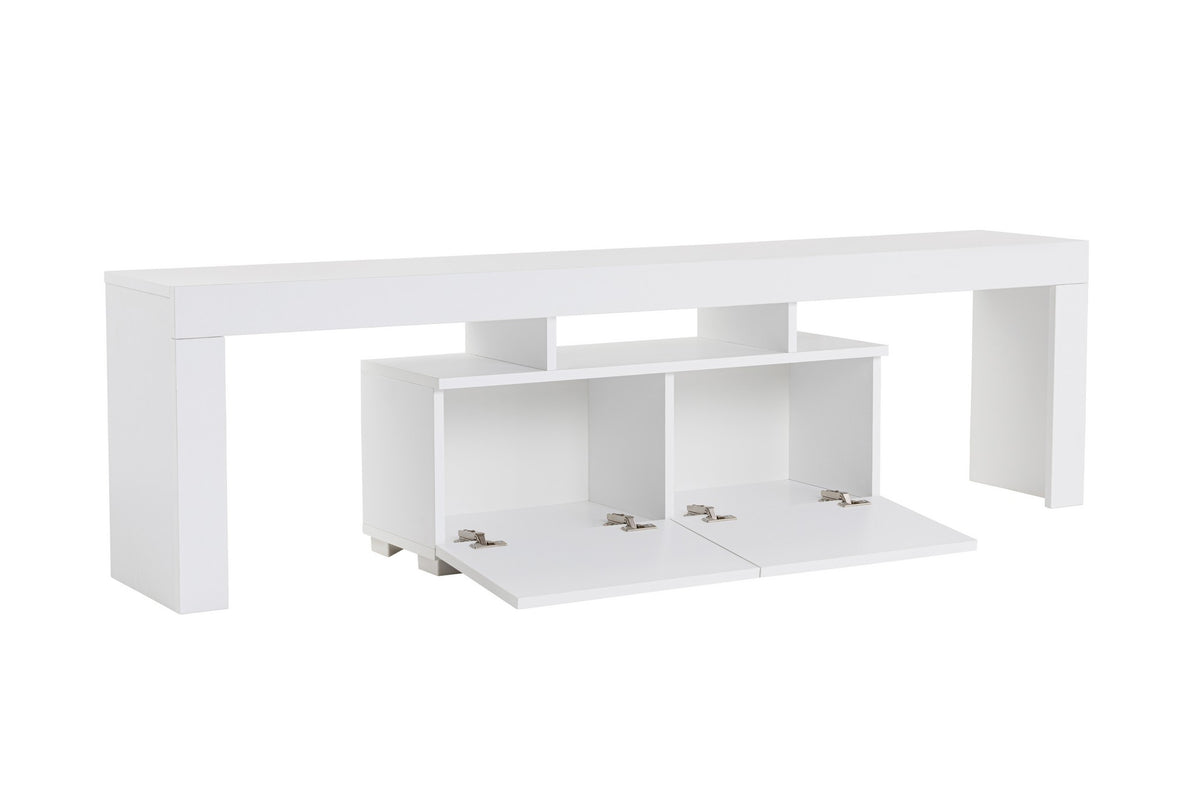 TV Furniture - TV Furniture White Melamine Vertex 50x180x31.3 cm - Dimehouse