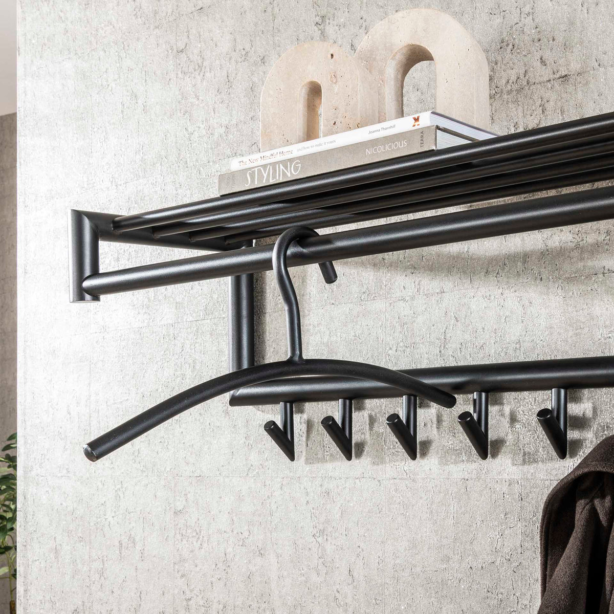 Clothes Hangers - Clothes Hanger Gunmetal Round Tube 45 cm - Dimehouse
