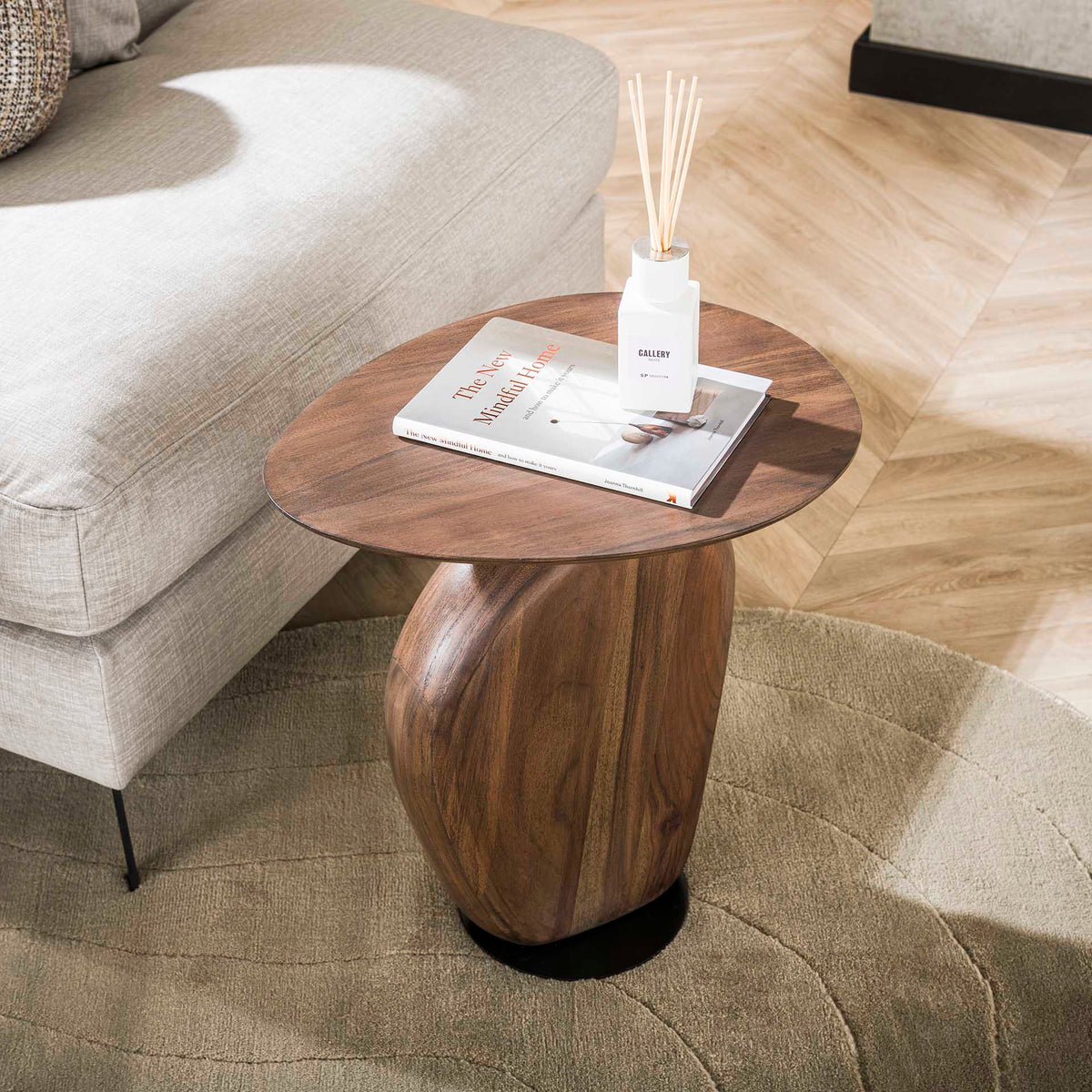Side tables - Side table Acacia Glaze Brown 45x36x50 cm - Dimehouse