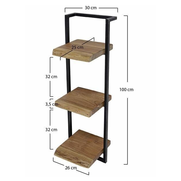 Wall shelf Aberdeen DH Interior Acacia LxWxH 104x36x13 Acacia wood White photo size indication