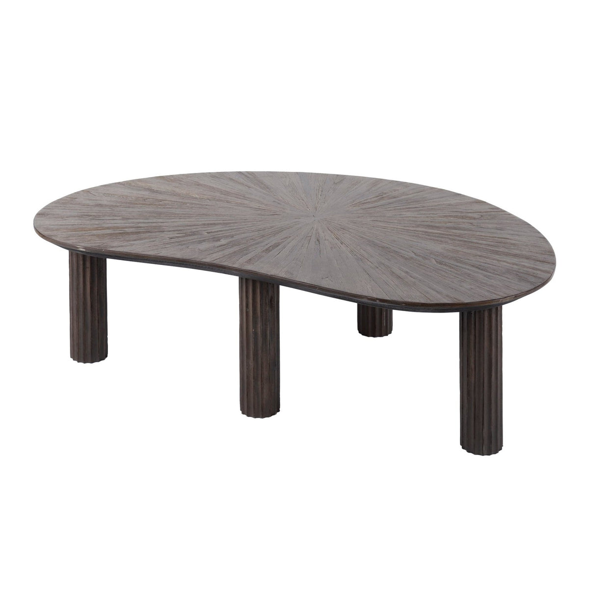 Coffee tables - Coffee table Myla Organic Teak Wood Brown 110 cm - Japandi - Dimehouse