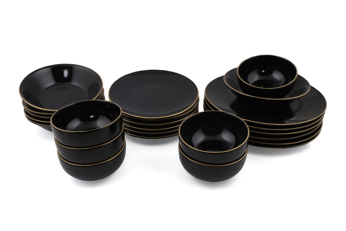 TY040424F650A841600MAET600 Black Gold 100% CERAMIC STONEWARE 27 cm wide
