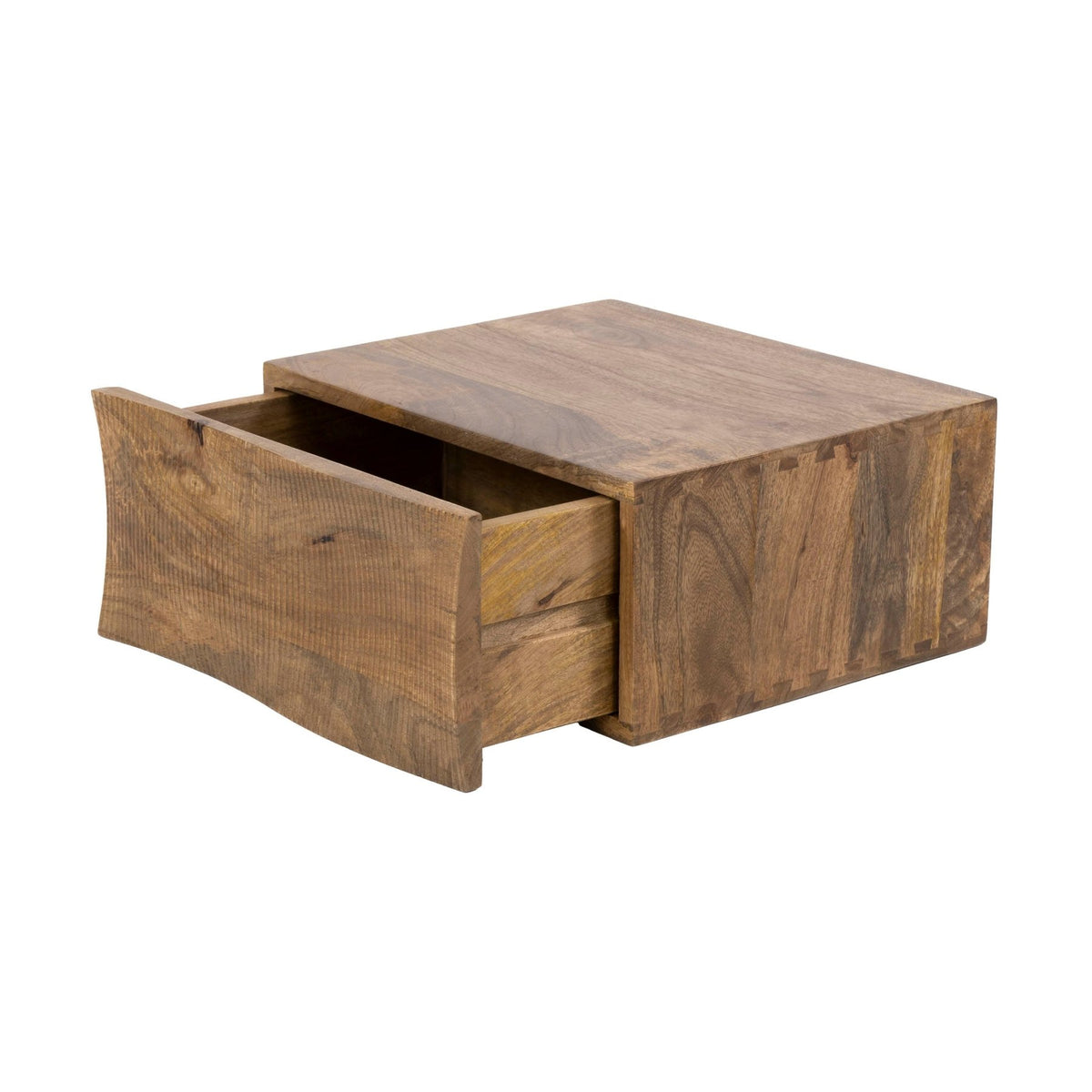 Bedside table - Floating bedside table 1 drawer sand color Mango wood Oona - Dimehouse
