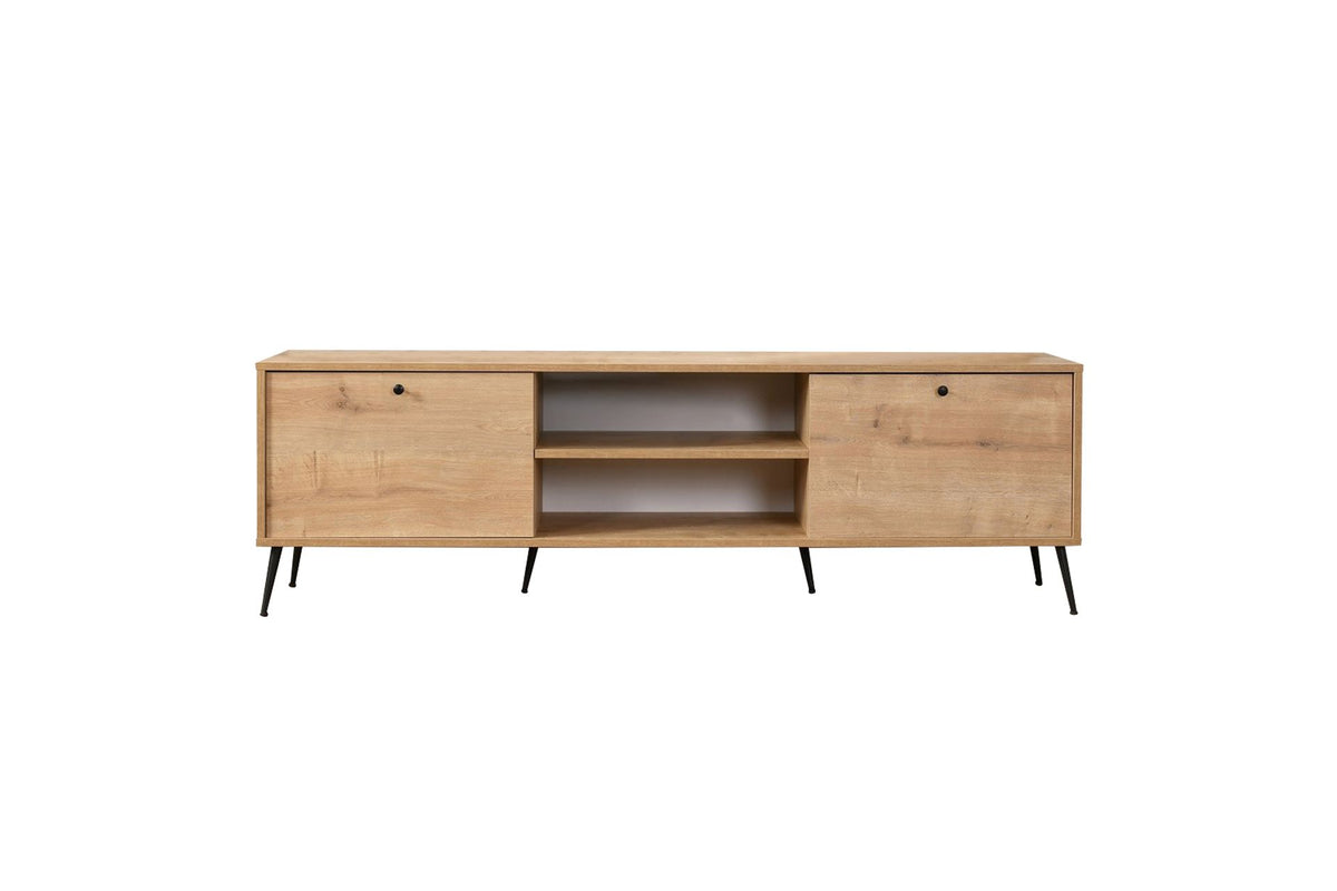Calvin storage cabinet oak look 180 cm Melamine coated wood fiber board