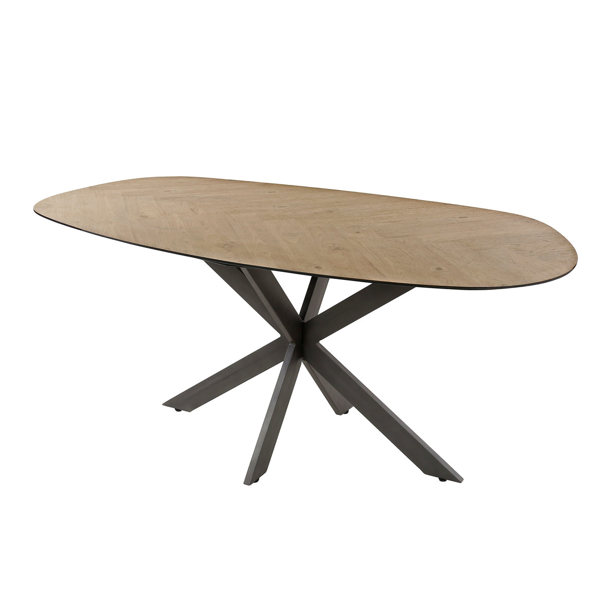 Dining tables - Organic Dining Table Annemé Herringbone 180 x 95 cm - Dimehouse