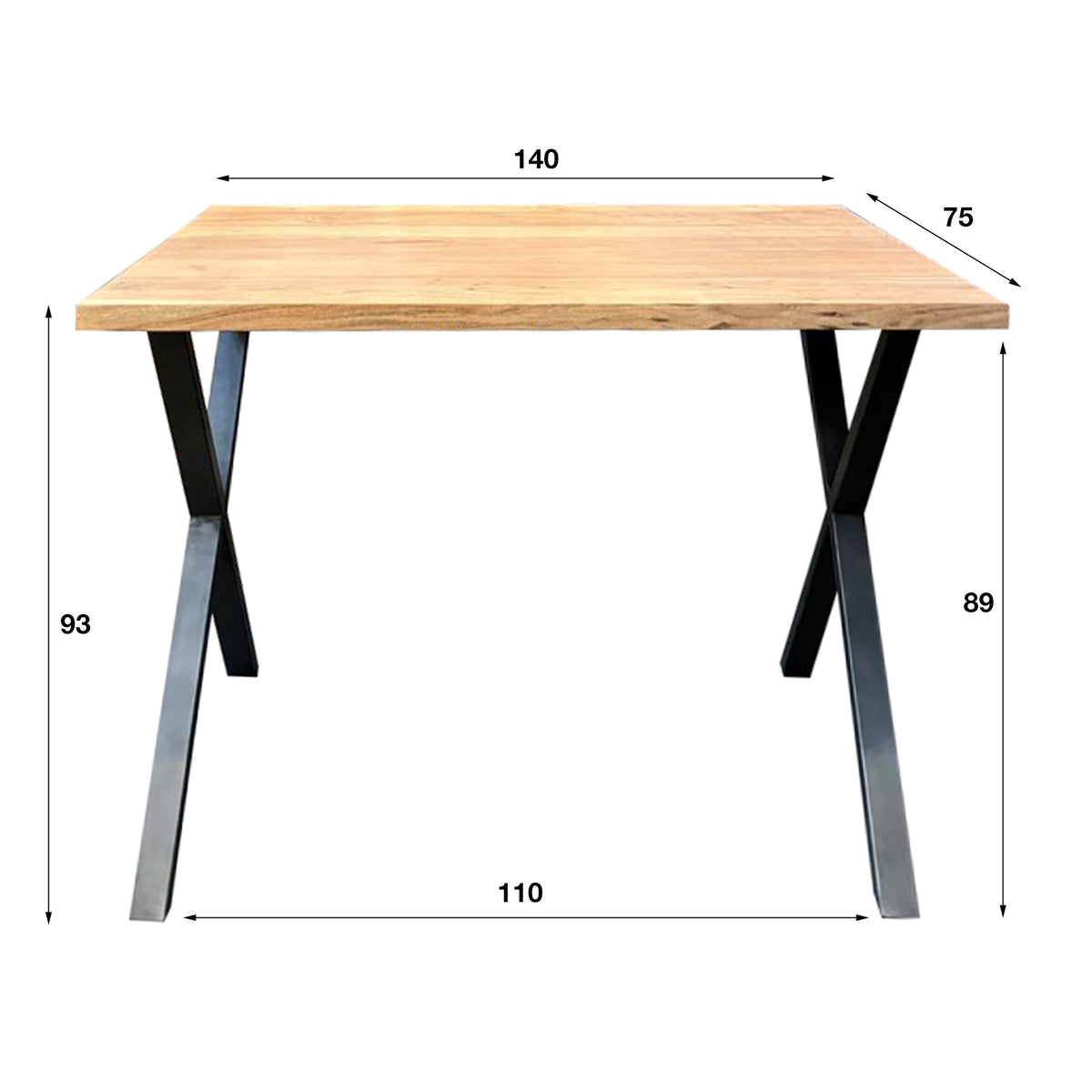 Bar tables - Industrial Bar table Kevin 140 cm Cross leg - Dimehouse