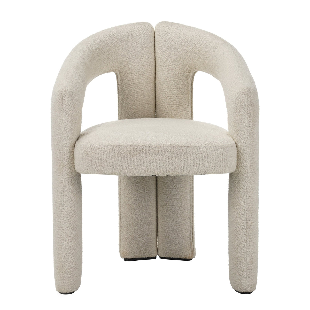 Dining room chairs - Design Dining room chair Beige Bouclé Maro - Full Fabric - Dimehouse