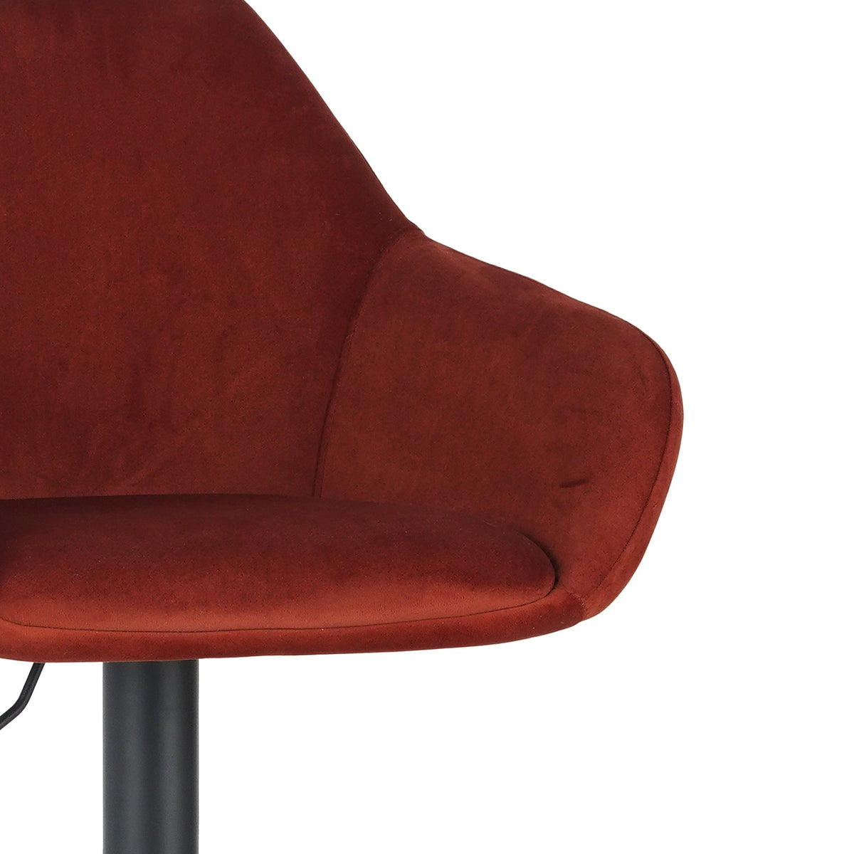 Bar Stools - Venom Bar Stool Copper Velvet - Adjustable Swivel Bar Chair with Armrest - Dimehouse