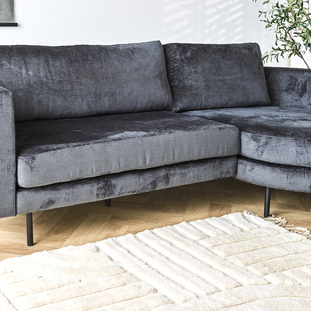 Sofa Bella Dimehouse Anthracite LxWxH 138x98x55 Fabric Atmospheric photo detail