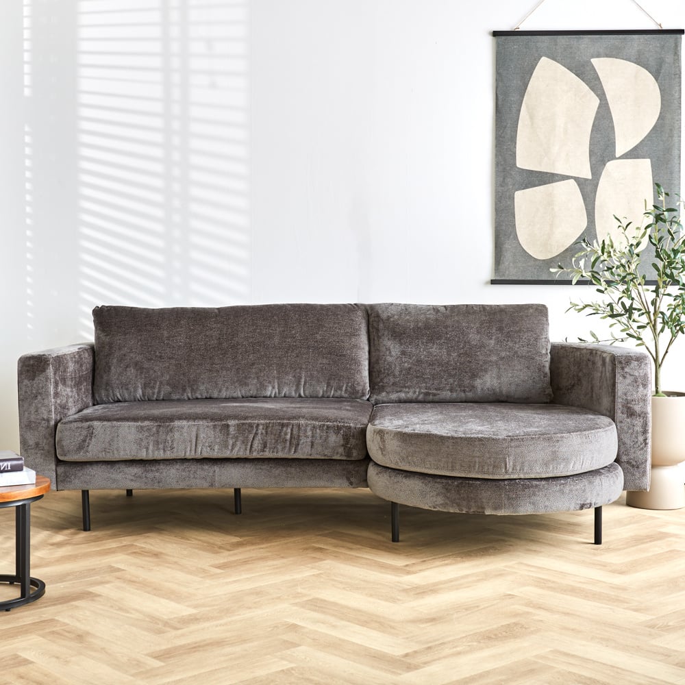 Sofa Bella Dimehouse Gray LxWxH 138x98x55 Fabric Atmospheric photo in situation