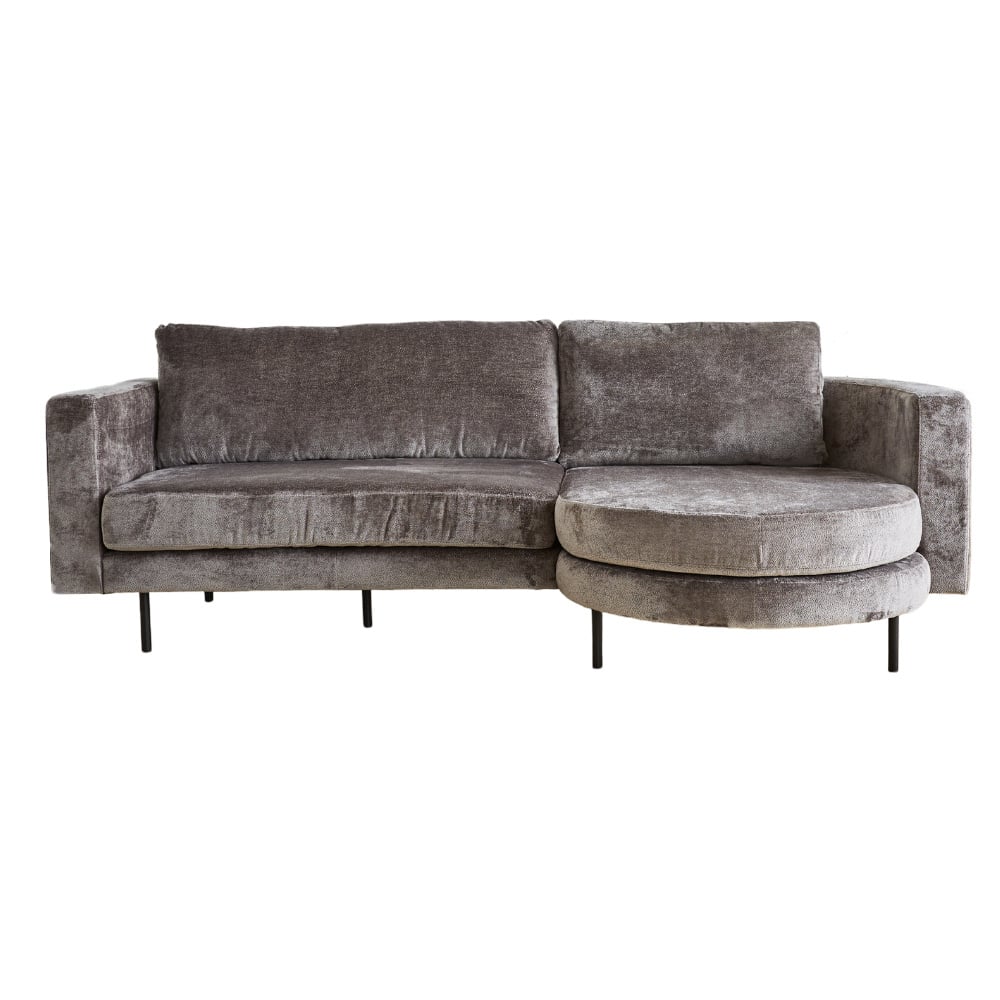 Sofa Bella Dimehouse Gray LxWxH 138x98x55 Fabric White photo front view