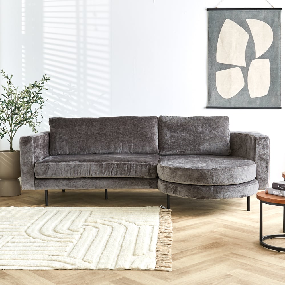 Sofa Bella Dimehouse Gray LxWxH 138x98x55 Fabric Atmospheric photo front view