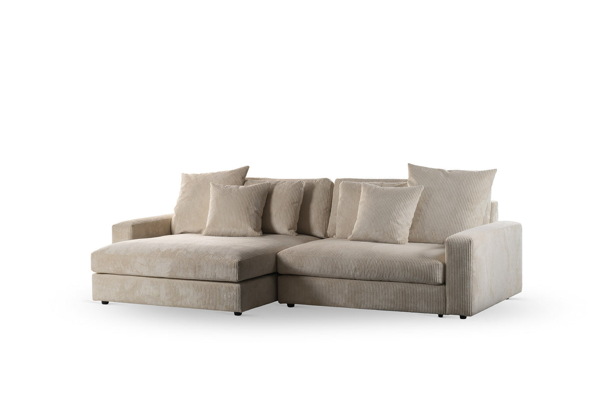 Sofa Kaia DH Interior Beige White photo diagonal front view