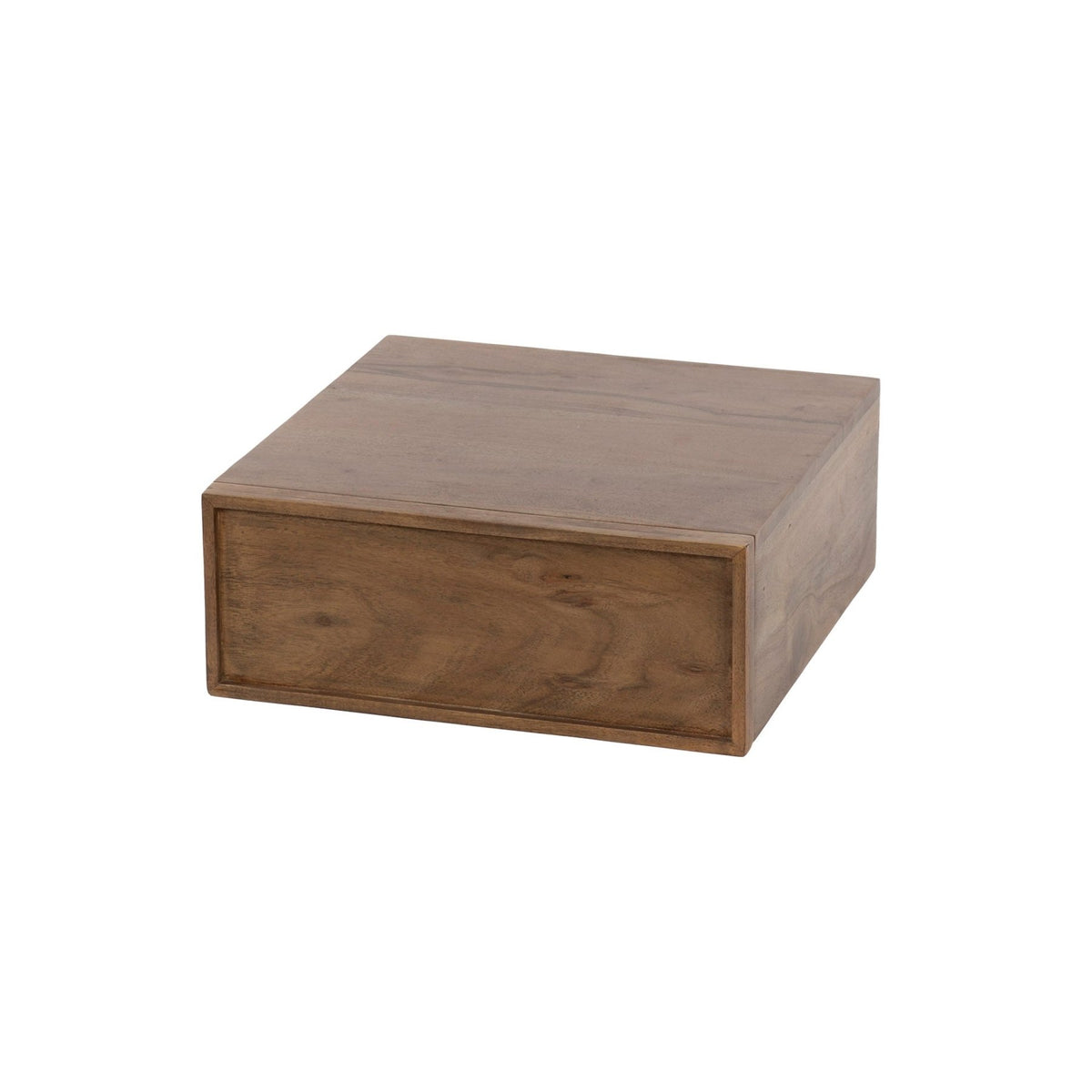 Bedside Tables - Floating Bedside Table Lio Acacia Drift Brown - Dimehouse