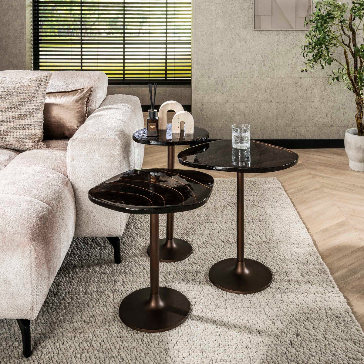 Side tables - Side table Aurum Antique Copper 60 cm - Dimehouse