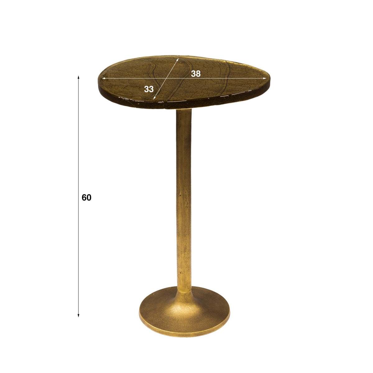 Side tables - Side table Aurum Antique Gold 60 cm - Dimehouse