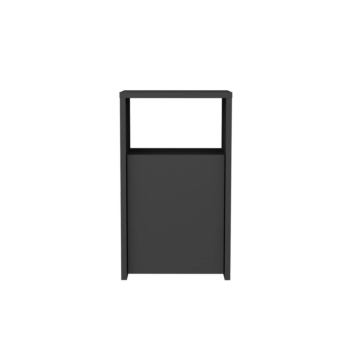 Carlin bedside table anthracite 61.4 cm Melamine-faced wood composite