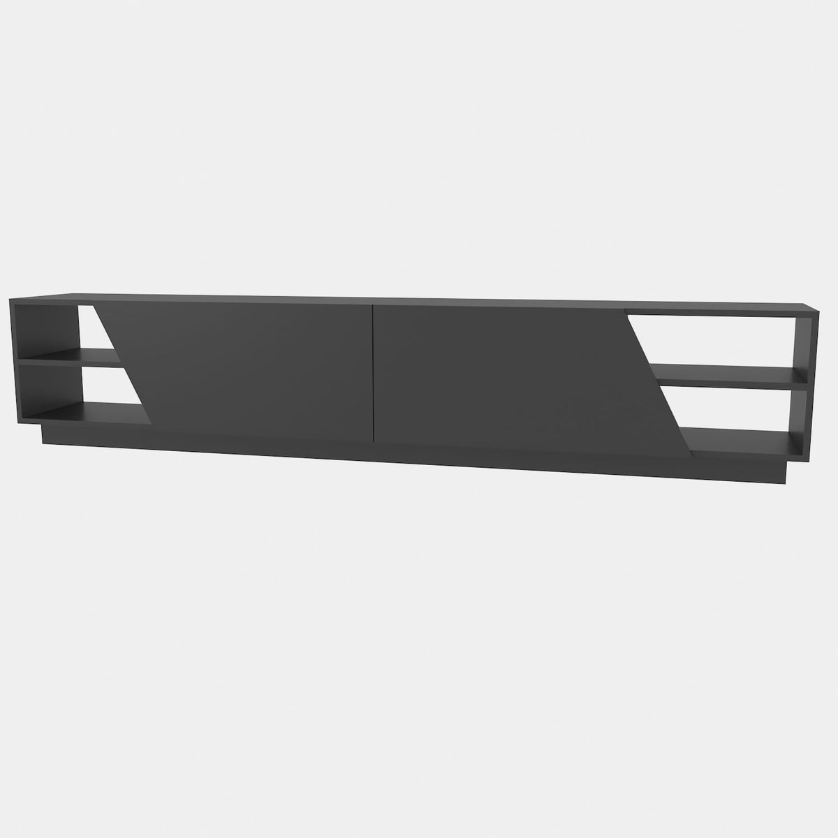 TV Furniture - TV Furniture Rhodes Anthracite Melamine 240x47.4x37.1 cm - Dimehouse