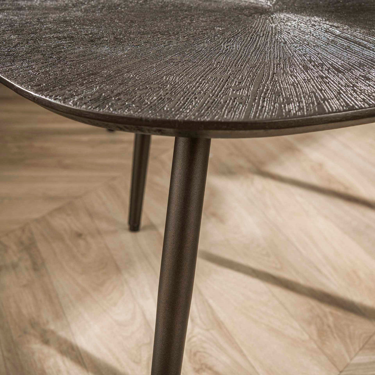 Coffee tables - Coffee table set Jax Organic Bronze Dark Brown Set of 2 - Dimehouse