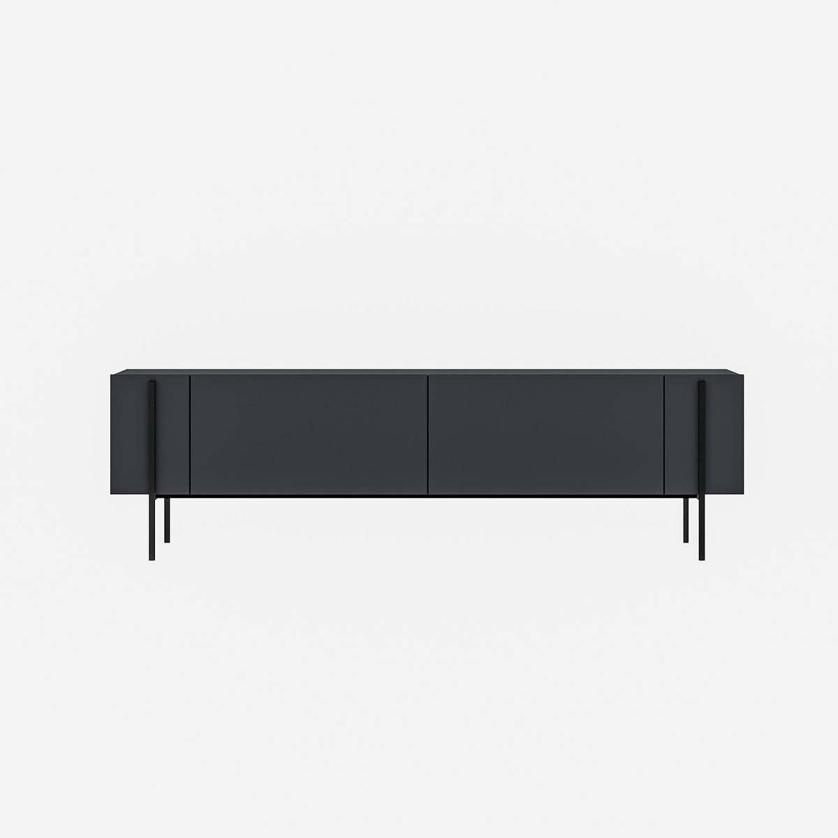 Herman TV cabinet anthracite 160 cm Melamine-faced wood composite