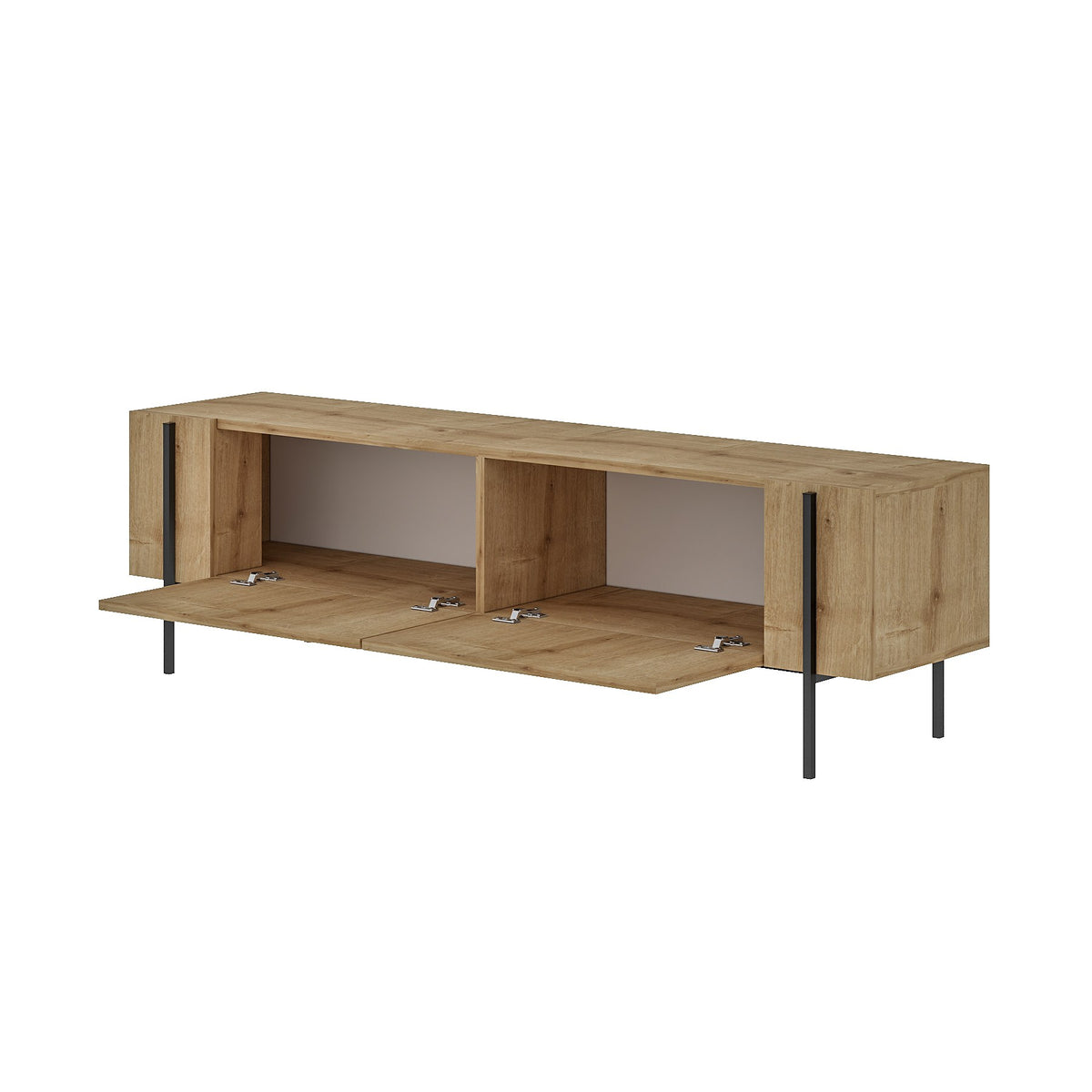 Herman TV cabinet Sapphire oak look 160 cm Melamine-faced wood composite