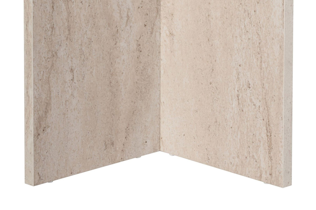 Dining tables - Oval dining table travertine melamine - Japandi - 180x89.5x75 cm - Sota - Dimehouse