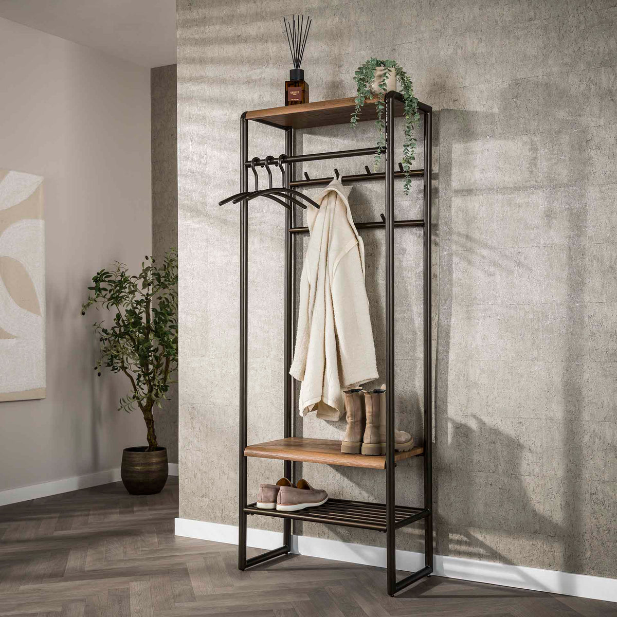 Coat racks - Wardrobe furniture Senna 70 cm Drift brown - Dimehouse