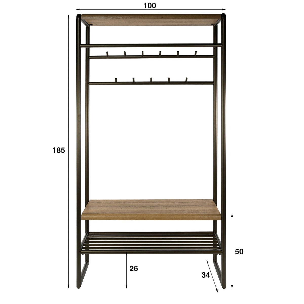 Coat racks - Senna Wardrobe Drift Brown - Dimehouse