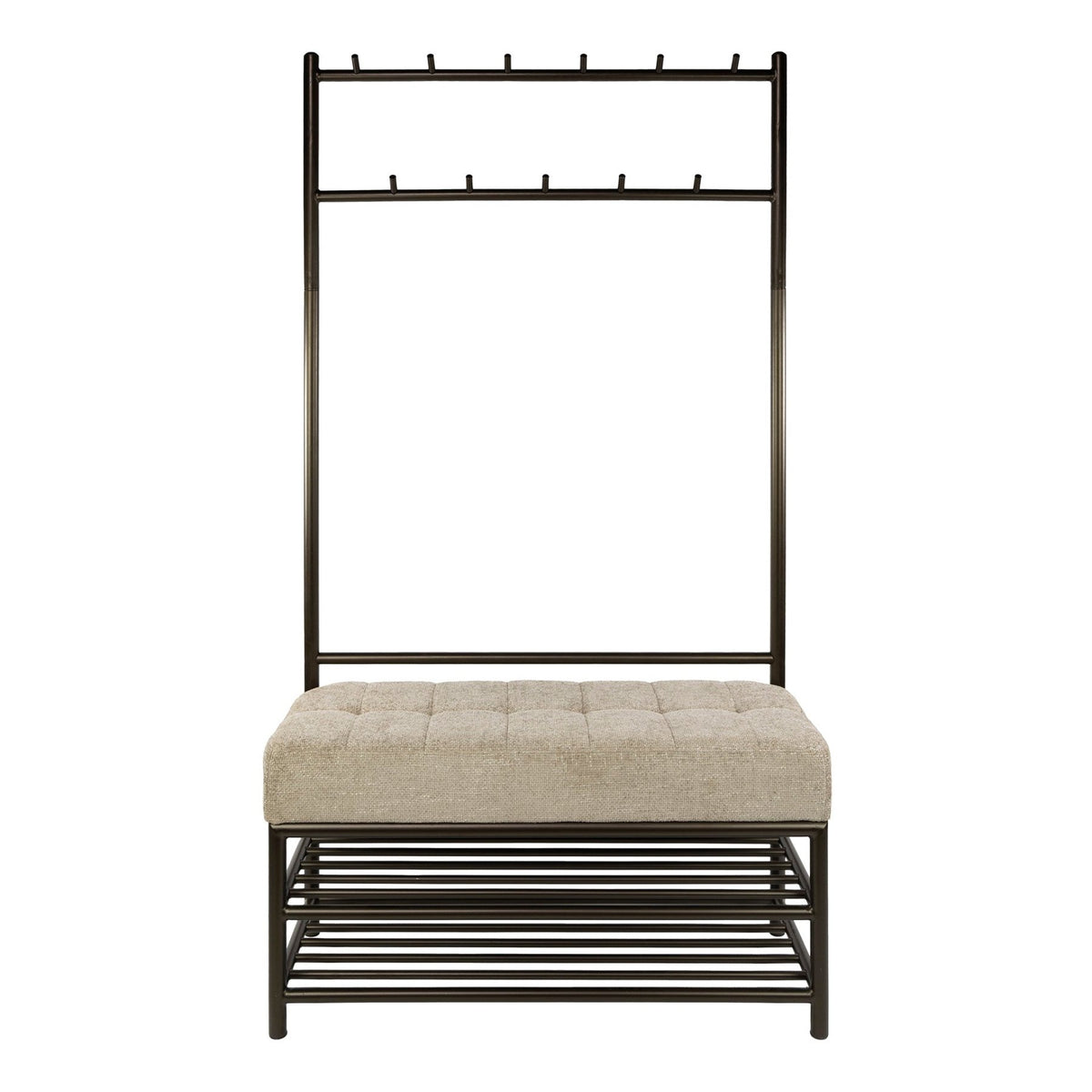 Coat racks - Senna Wardrobe bench Drift brown - Dimehouse