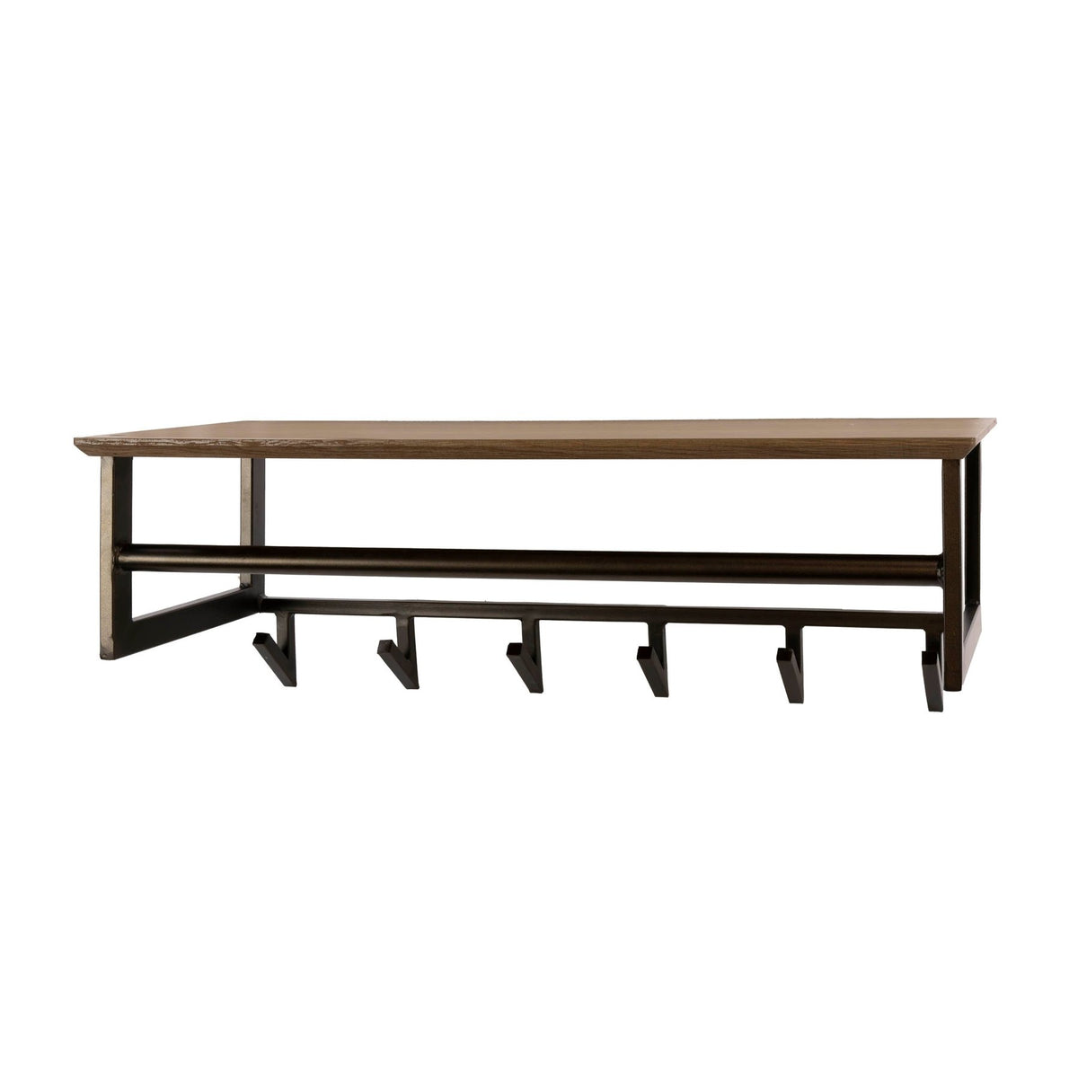 Coat rack - Bruno coat rack with 6 hooks brown metal -Dimehouse