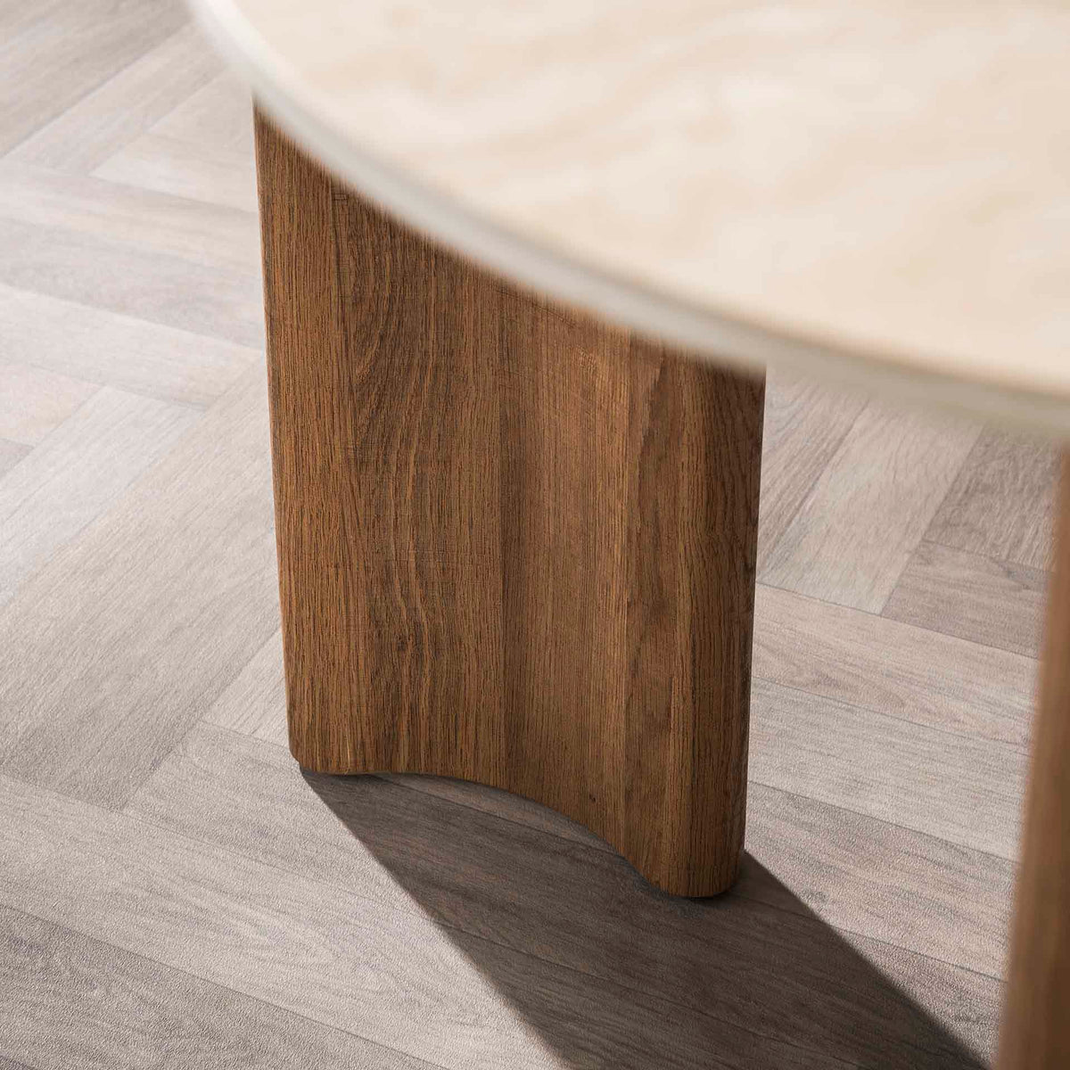 Dining tables - Dining table Jimi Curvo Ceramic Travertine 180 cm - Dimehouse