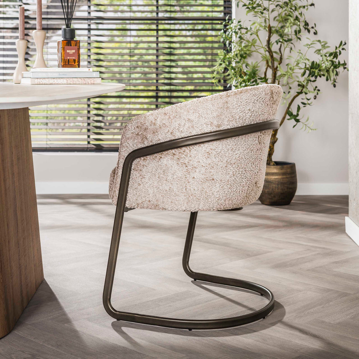 Dining room chairs - Set of 2 dining room chairs Reno Alura sand - Dimehouse