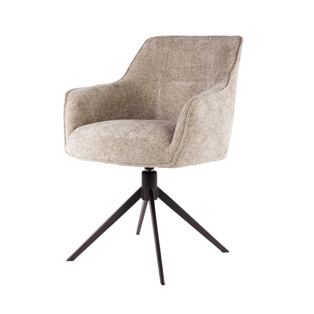 Dining room chairs - Dining room chair Chia Rich Fabric Sand Rotatable - Dimehouse