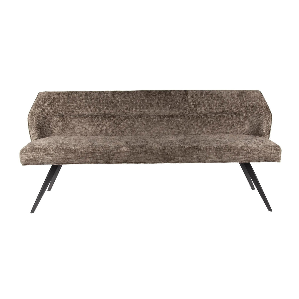 Dining room sofas - Dining room sofa Chia Chenille Fabric Rich Taupe 188 cm - Dimehouse
