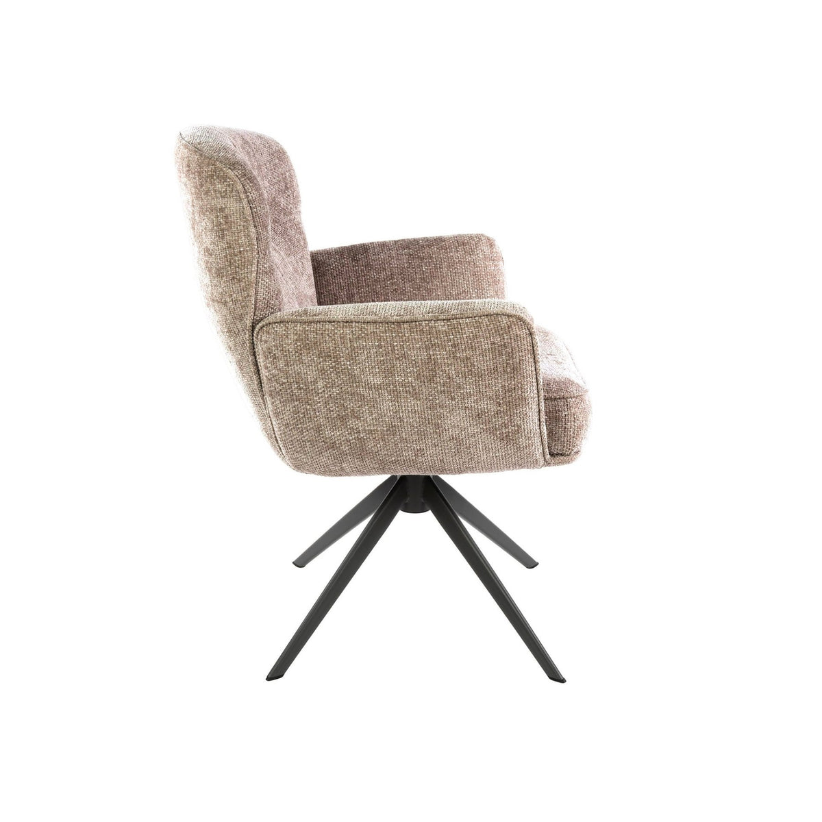 Dining room chairs - Set of 2 dining room chairs Savona swivel Hoven rich sand - Dimehouse